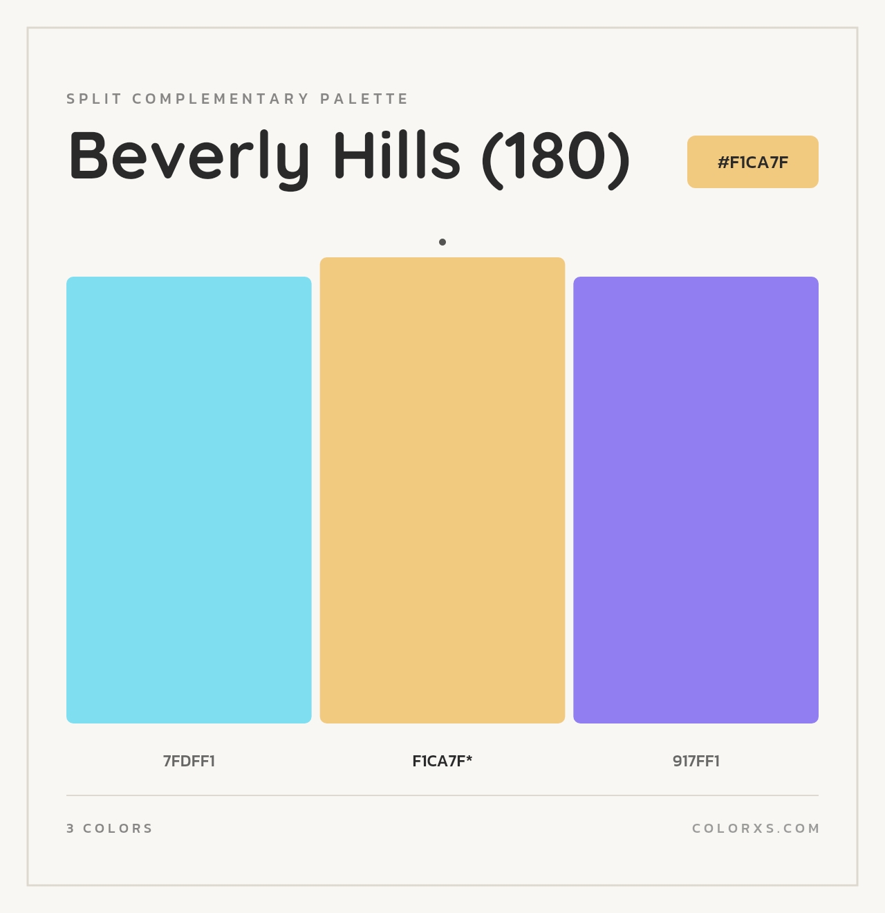 Beverly Hills (180) - Split-Complementary Color Palette