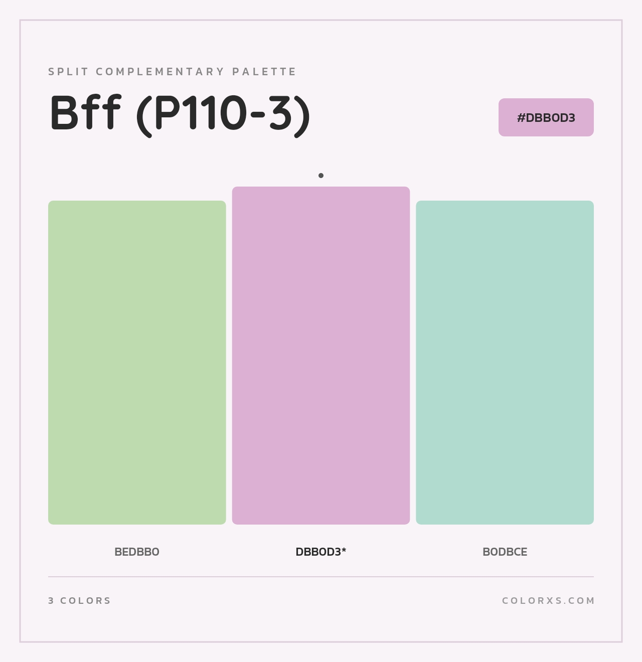 Bff (P110-3) - Split-Complementary Color Palette