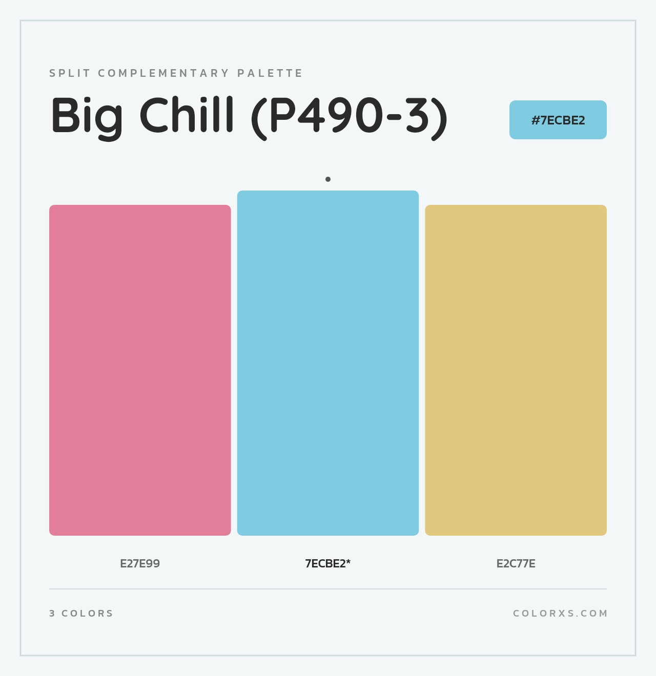 Big Chill (P490-3) - Split-Complementary Color Palette