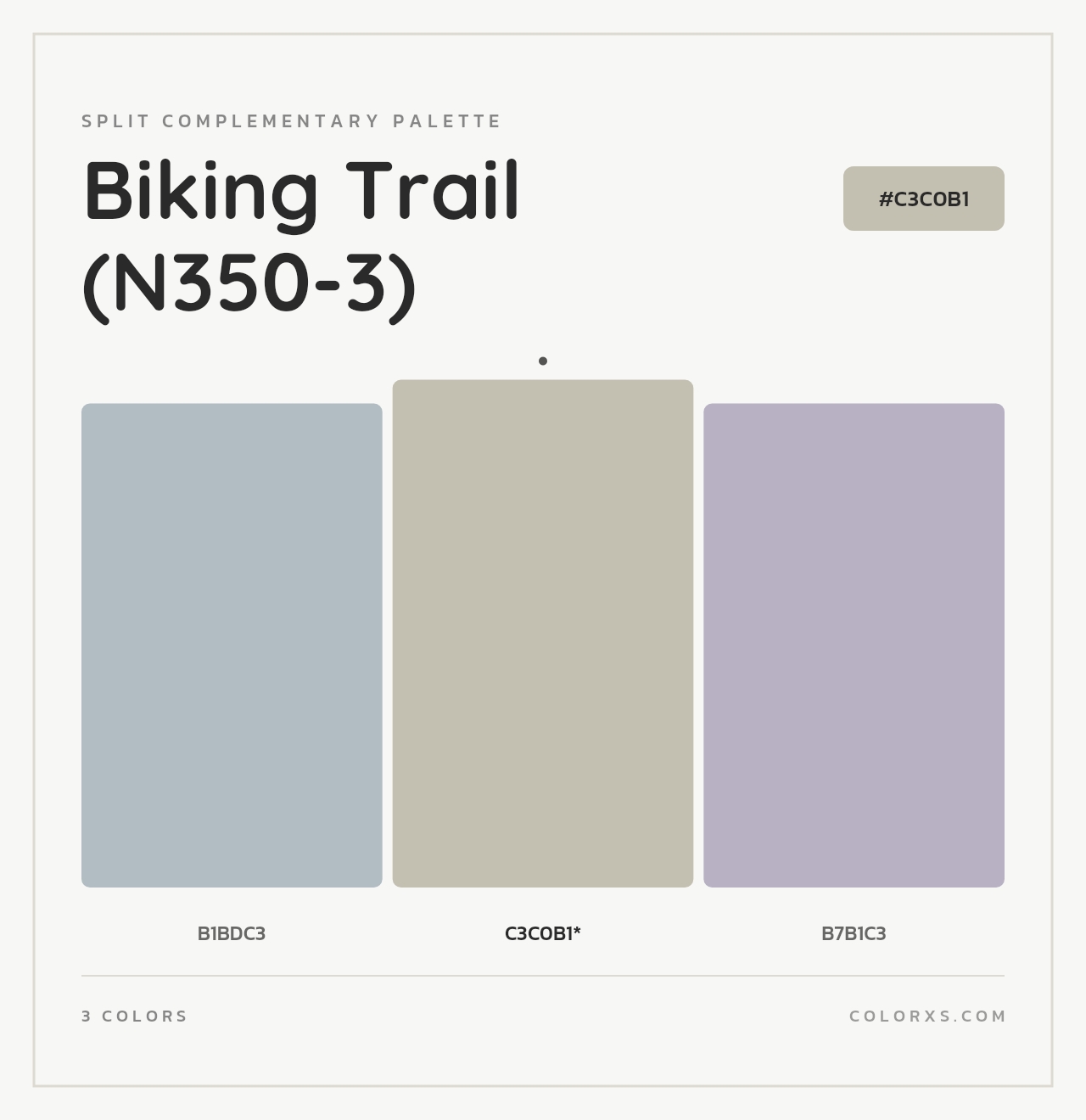 Biking Trail (N350-3) - Split-Complementary Color Palette