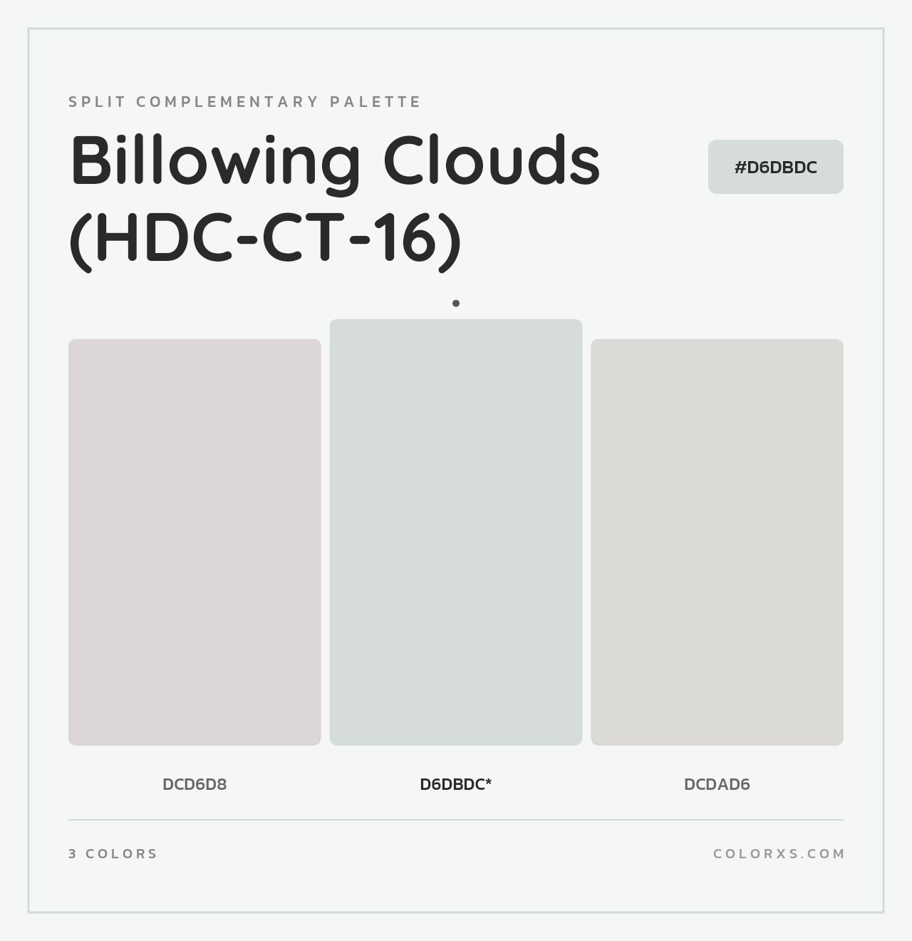 Billowing Clouds (HDC-CT-16) - Split-Complementary Color Palette