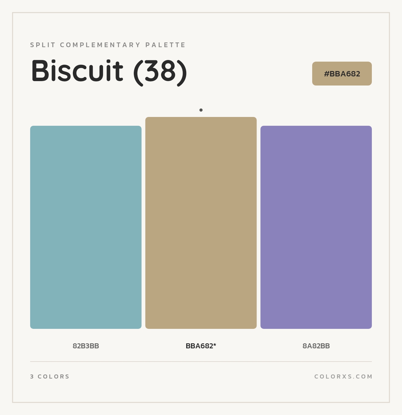 Biscuit (38) - Split-Complementary Color Palette
