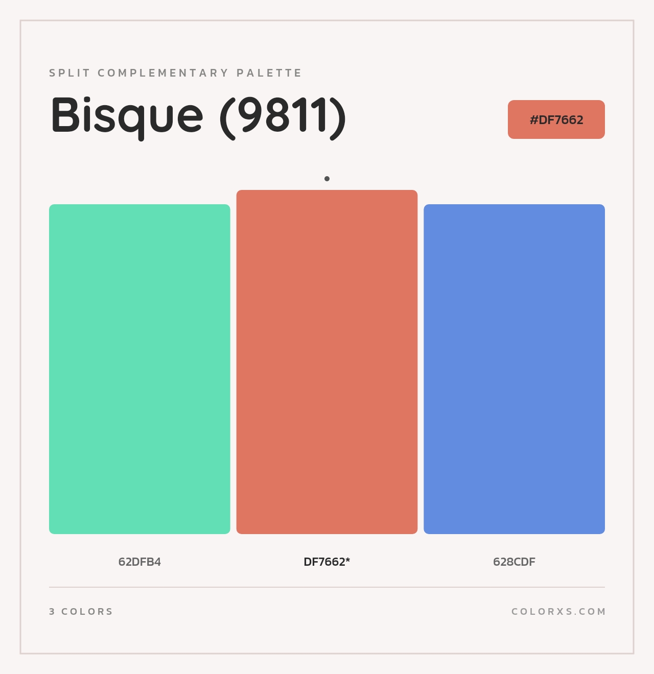 Bisque (9811) - Split-Complementary Color Palette