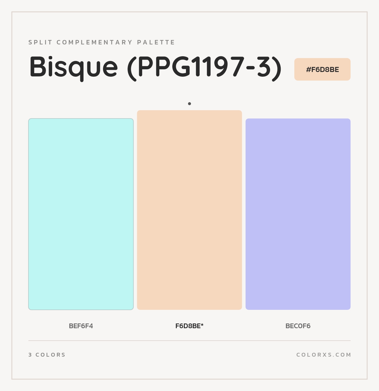 Bisque (PPG1197-3) - Split-Complementary Color Palette