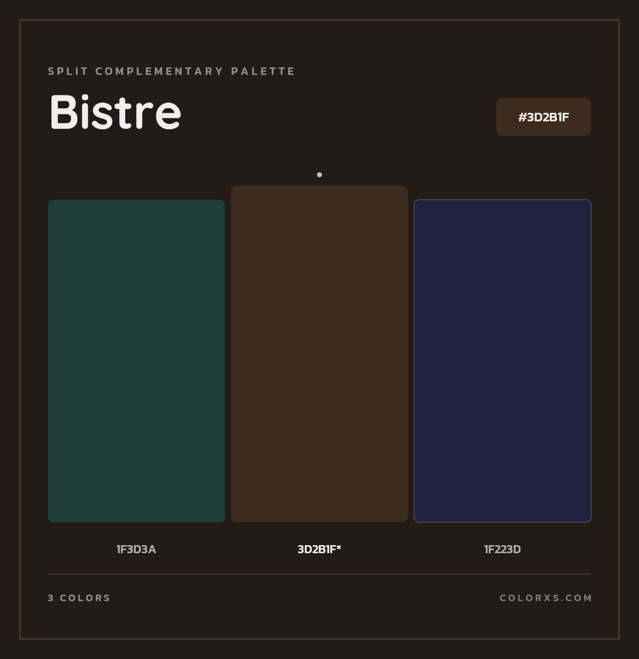 Bistre - Split-Complementary Color Palette