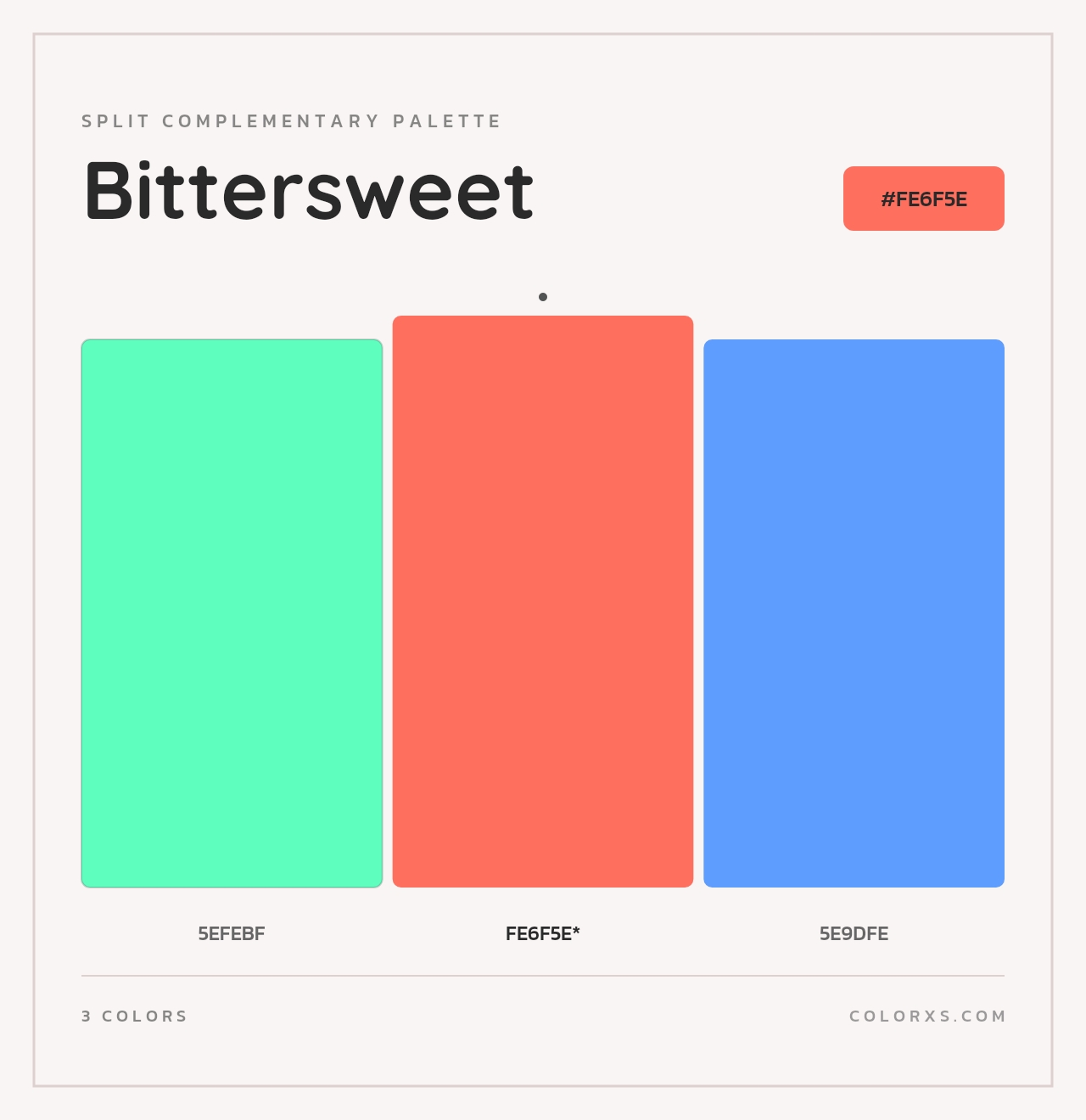 Bittersweet - Split-Complementary Color Palette