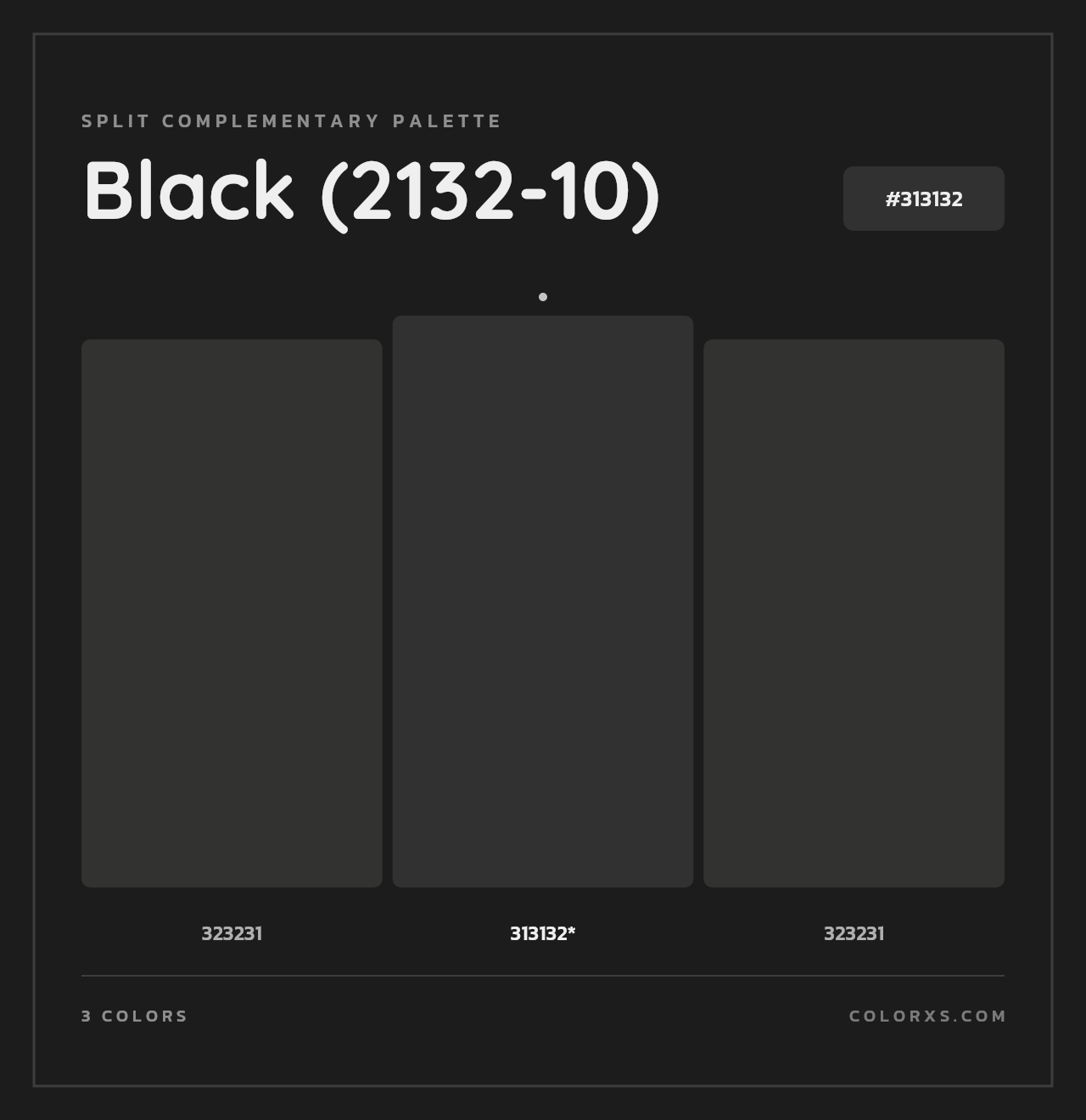 Black (2132-10) - Split-Complementary Color Palette
