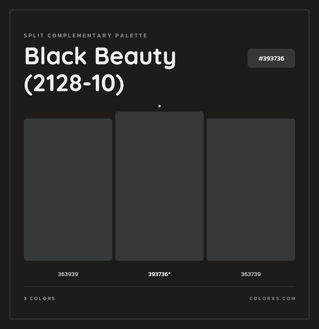 Black Beauty (2128-10) - Split-Complementary Color Palette
