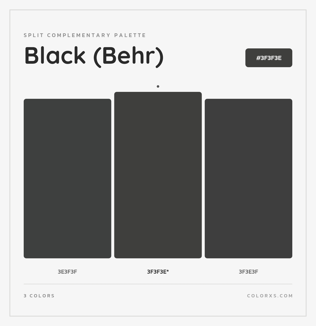 Black (Behr) - Split-Complementary Color Palette