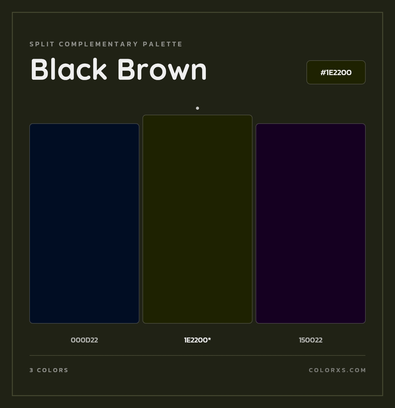 Black Brown - Split-Complementary Color Palette