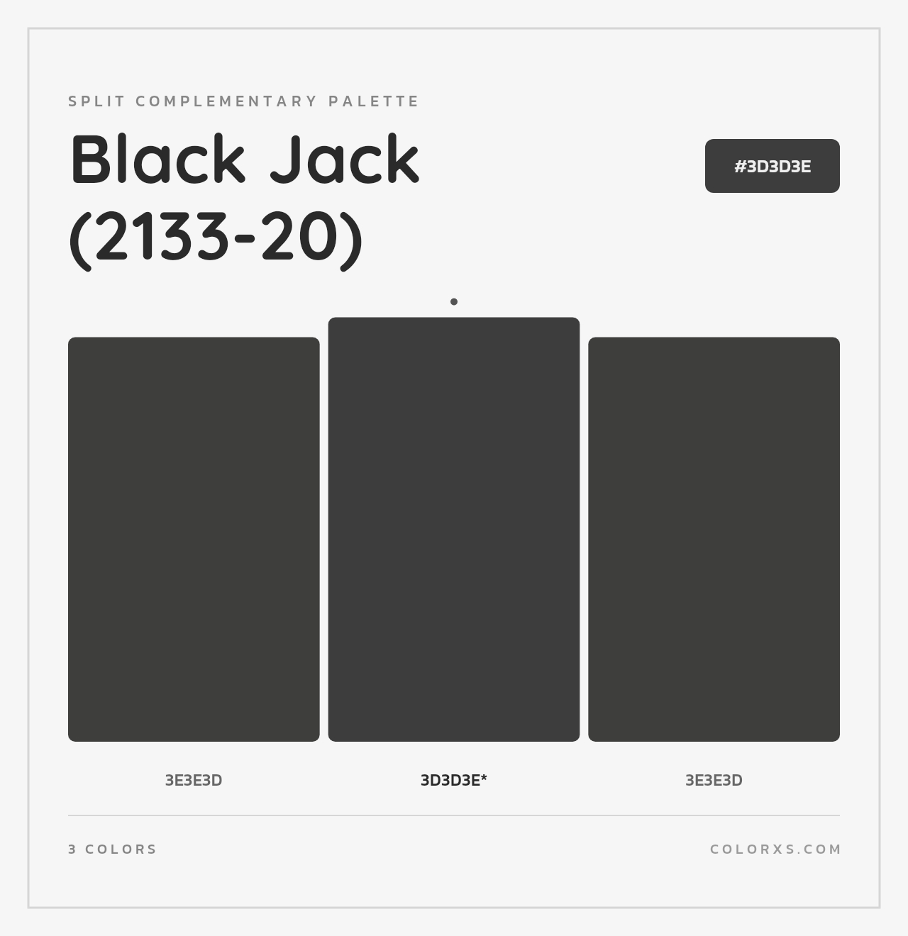 Black Jack (2133-20) - Split-Complementary Color Palette