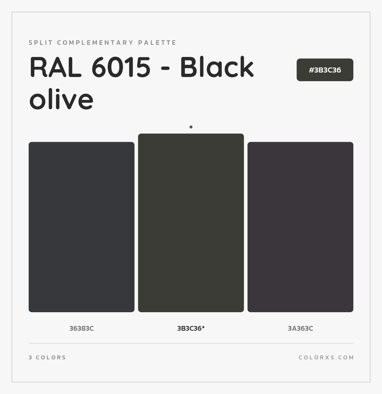 RAL 6015 - Black olive - Split-Complementary Color Palette