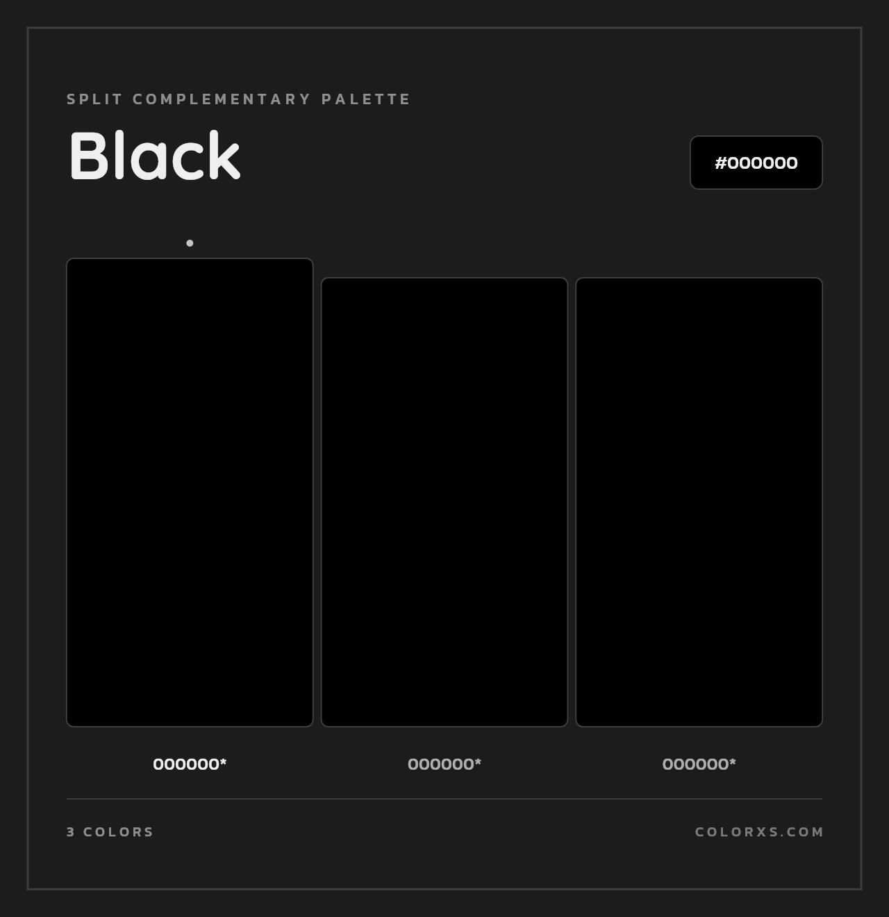 Black - Split-Complementary Color Palette