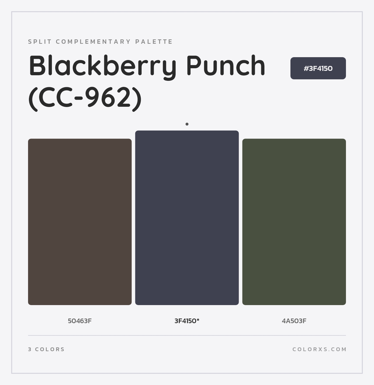 Blackberry Punch (CC-962) - Split-Complementary Color Palette