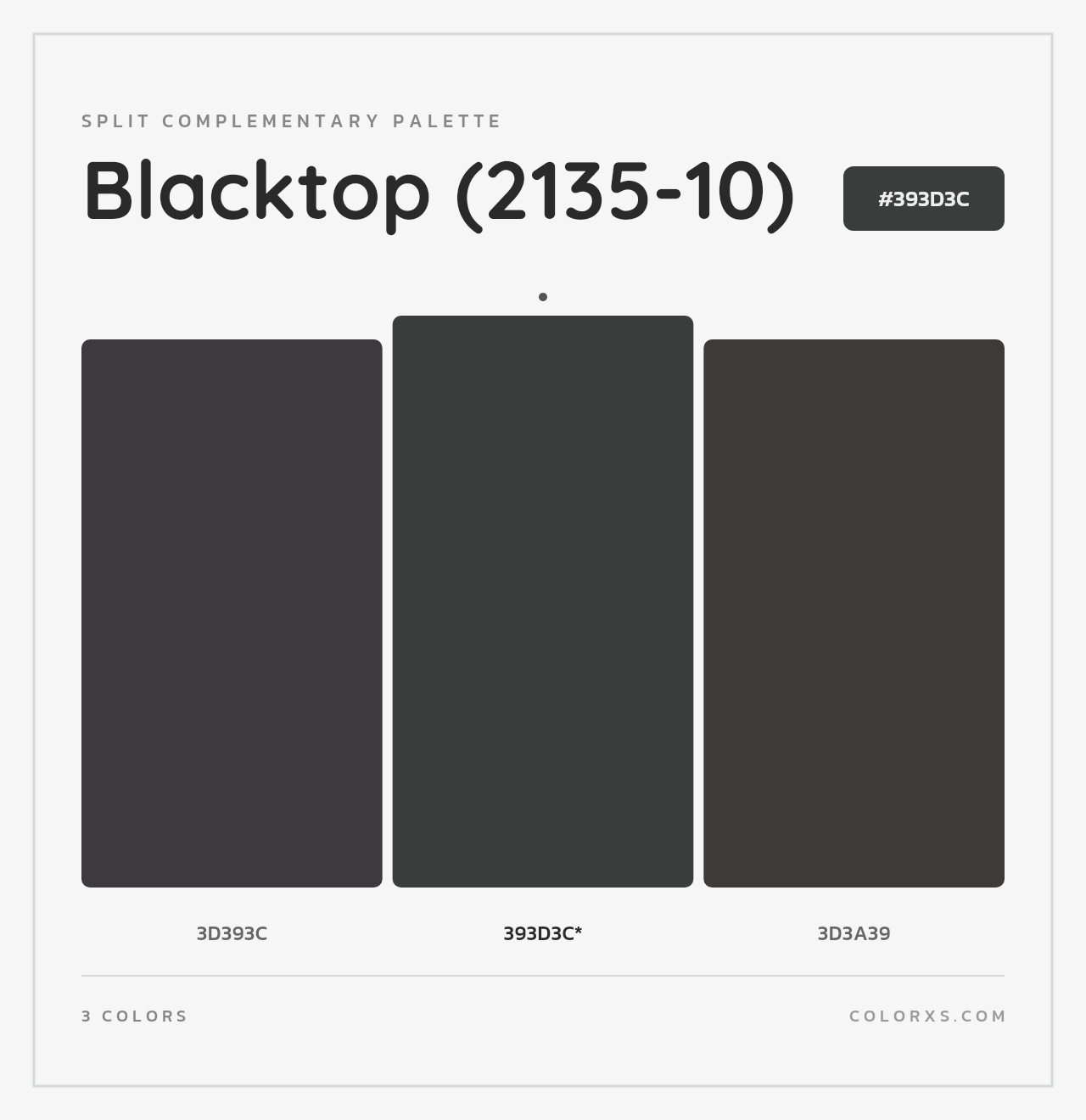 Blacktop (2135-10) - Split-Complementary Color Palette