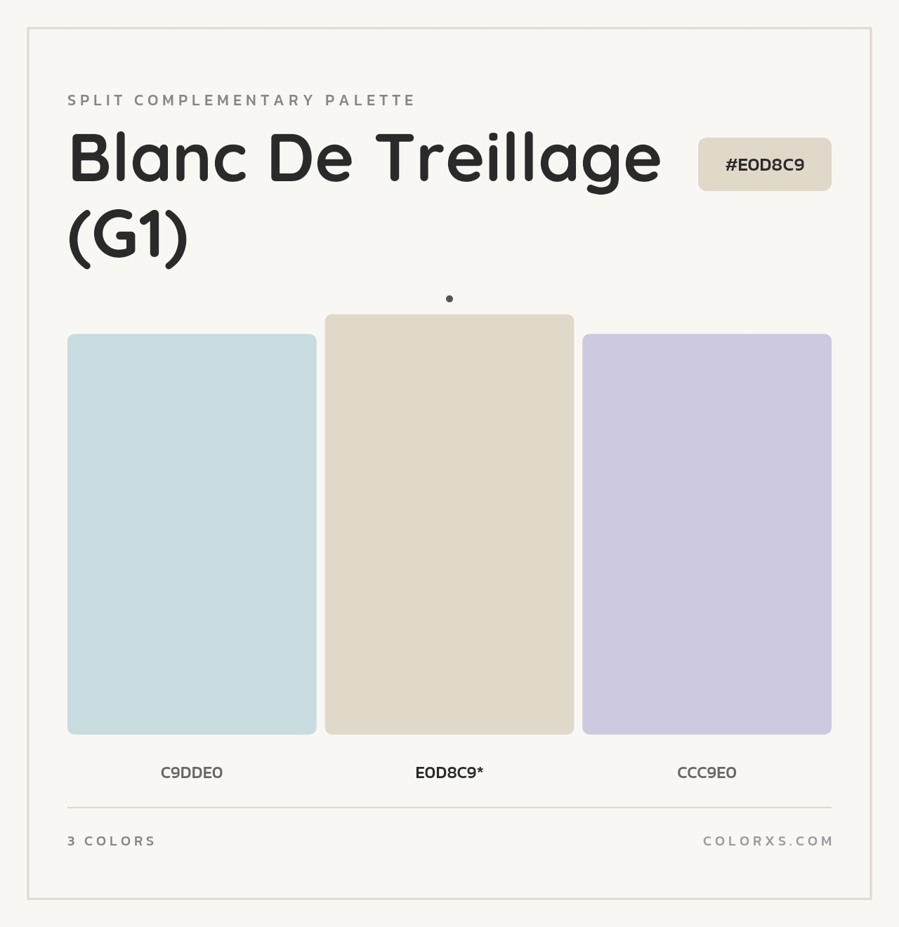 Blanc De Treillage (G1) - Split-Complementary Color Palette