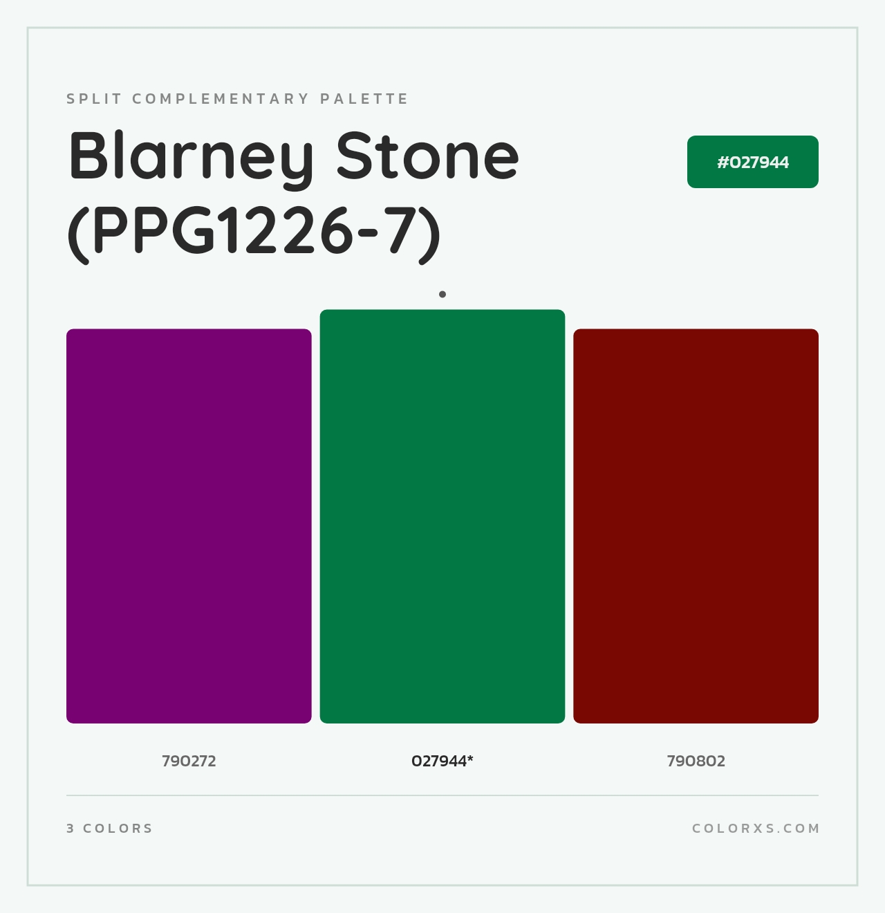 Blarney Stone (PPG1226-7) - Split-Complementary Color Palette