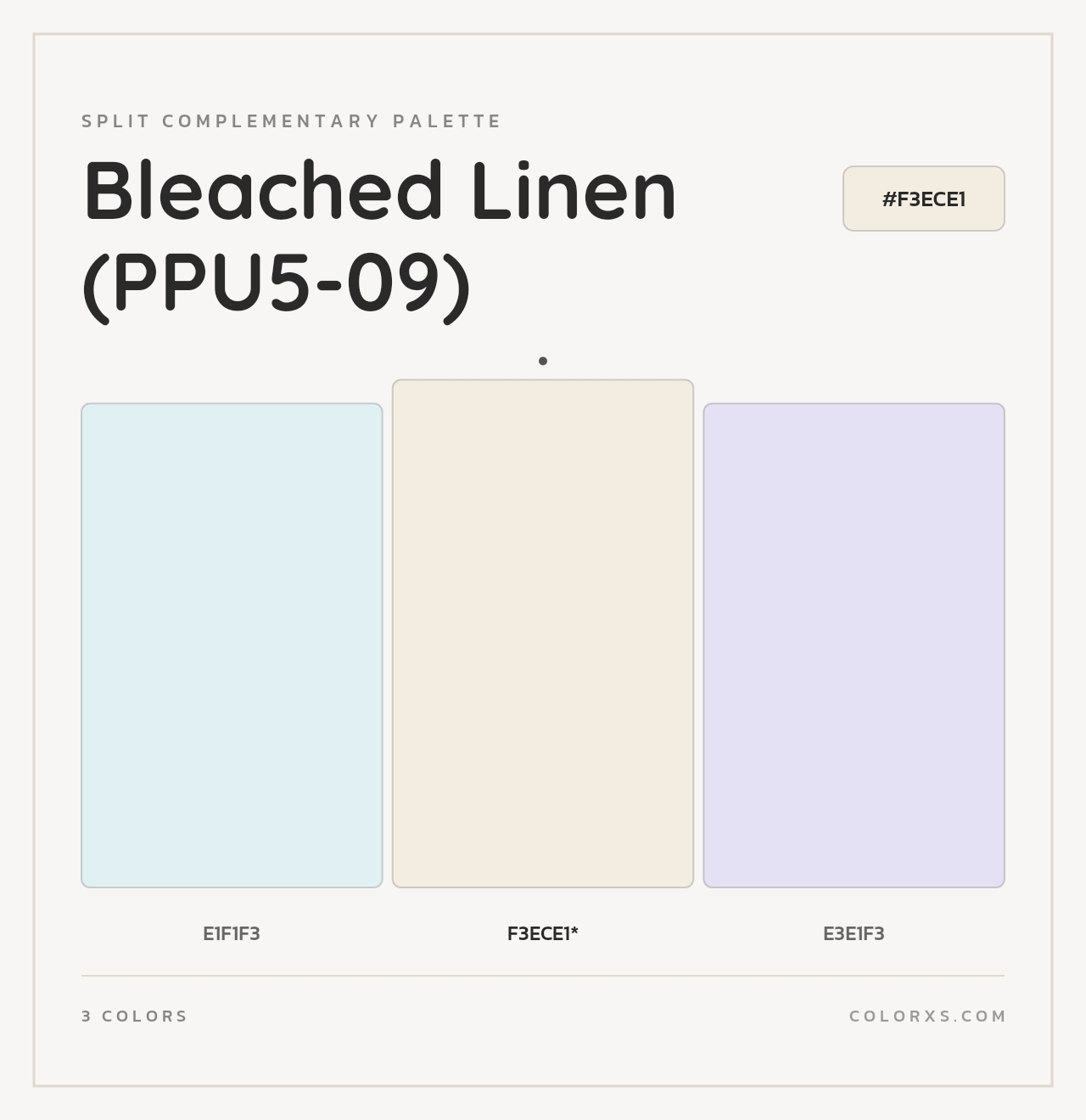 Bleached Linen (PPU5-09) - Split-Complementary Color Palette