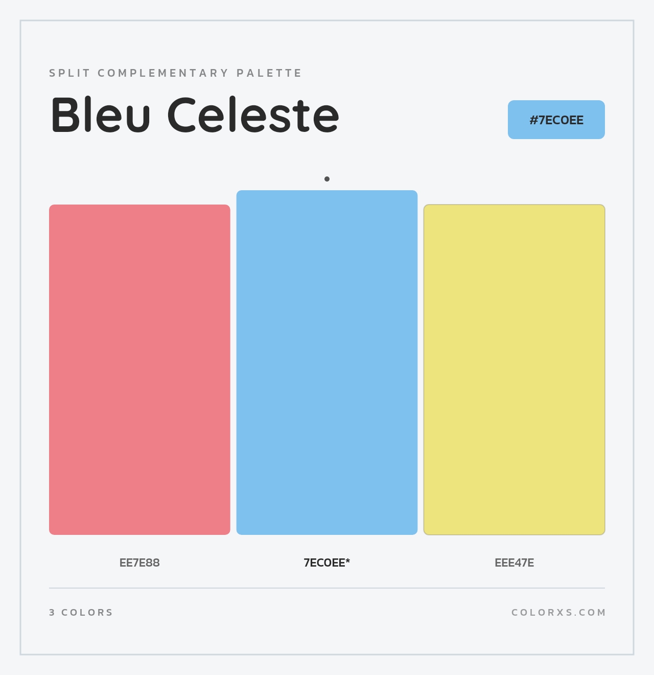 Bleu Celeste - Split-Complementary Color Palette