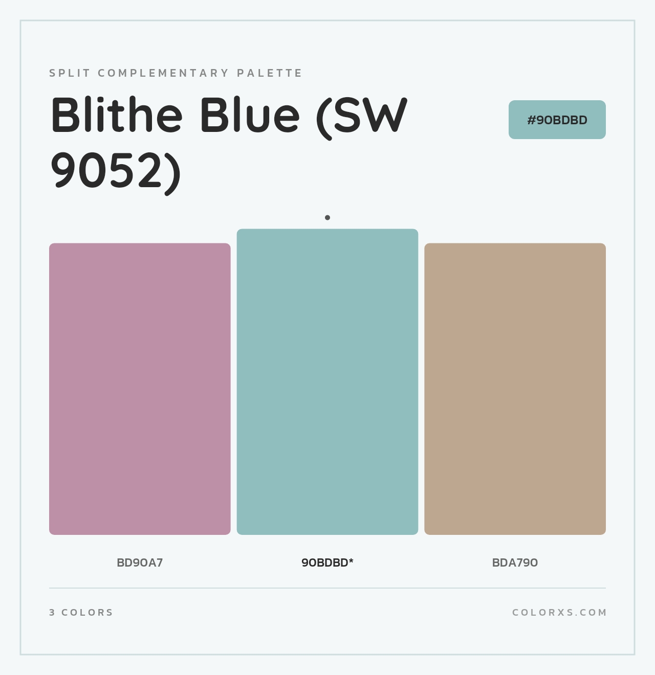Blithe Blue (SW 9052) - Split-Complementary Color Palette