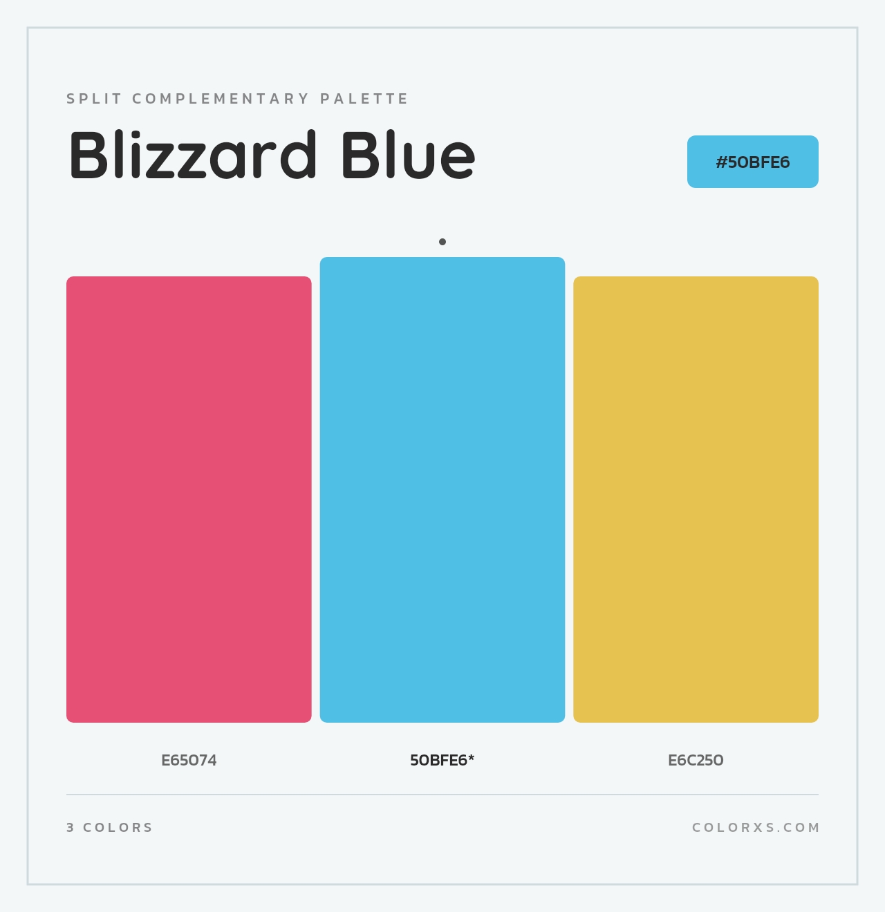 Blizzard Blue - Split-Complementary Color Palette