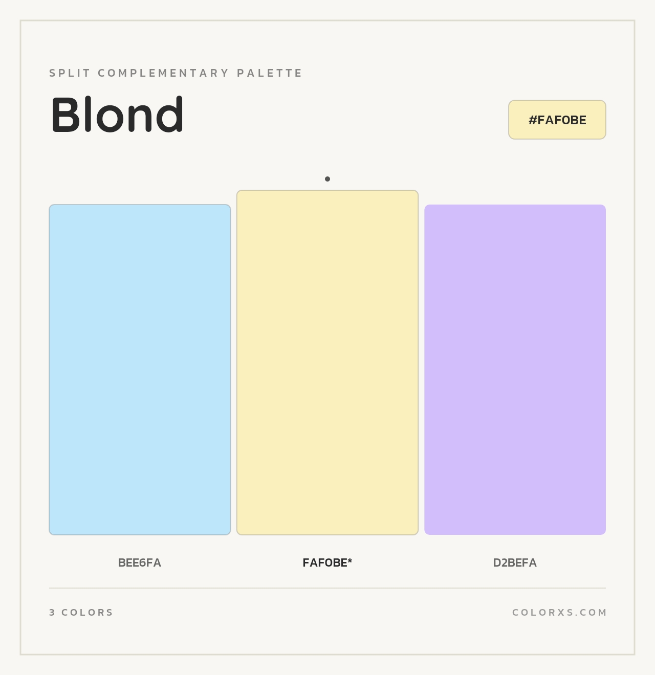 Blond - Split-Complementary Color Palette