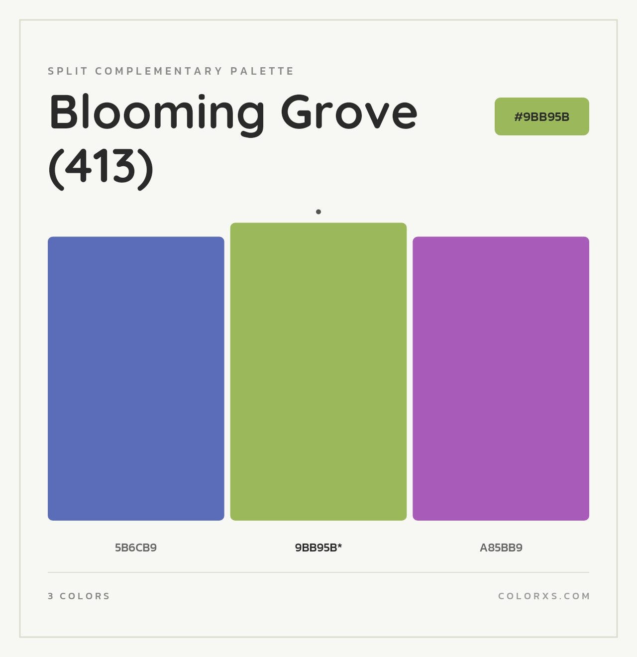 Blooming Grove (413) - Split-Complementary Color Palette