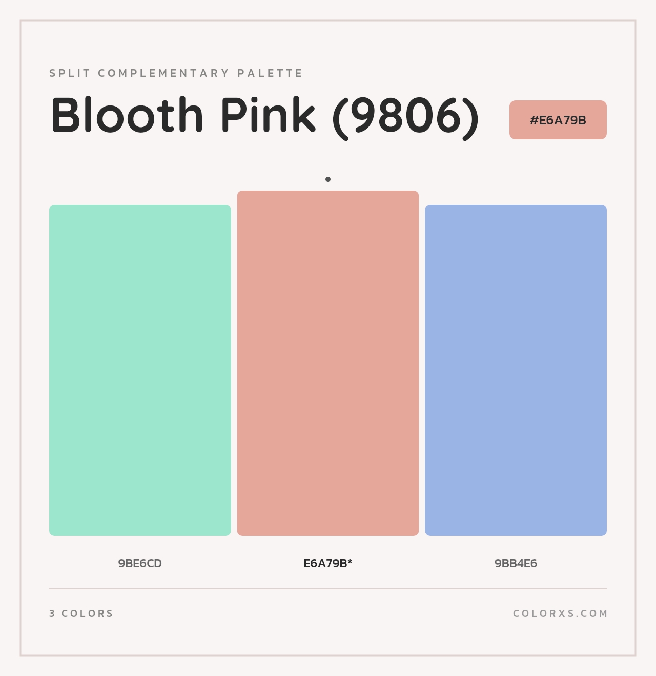 Blooth Pink (9806) - Split-Complementary Color Palette
