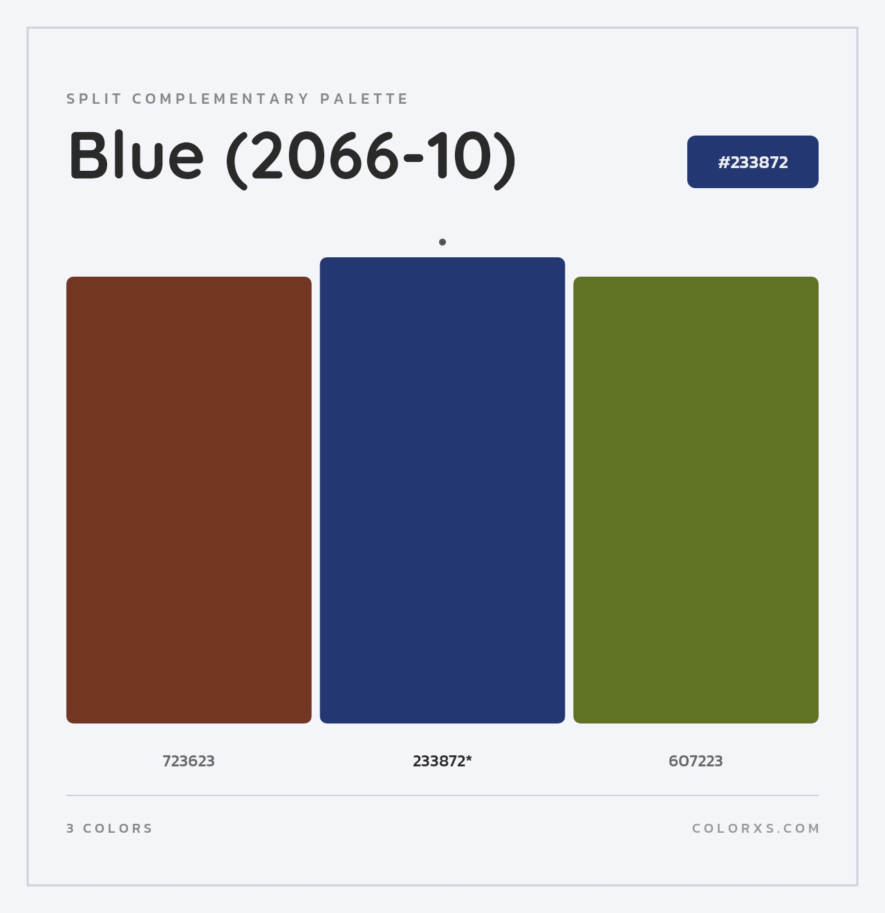 Blue (2066-10) - Split-Complementary Color Palette
