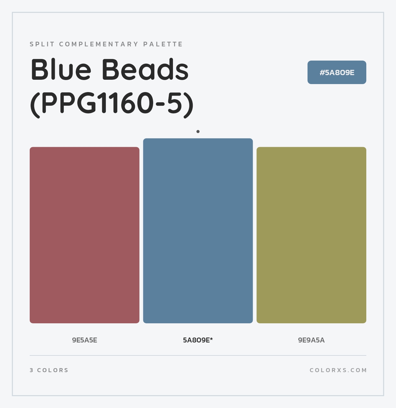Blue Beads (PPG1160-5) - Split-Complementary Color Palette