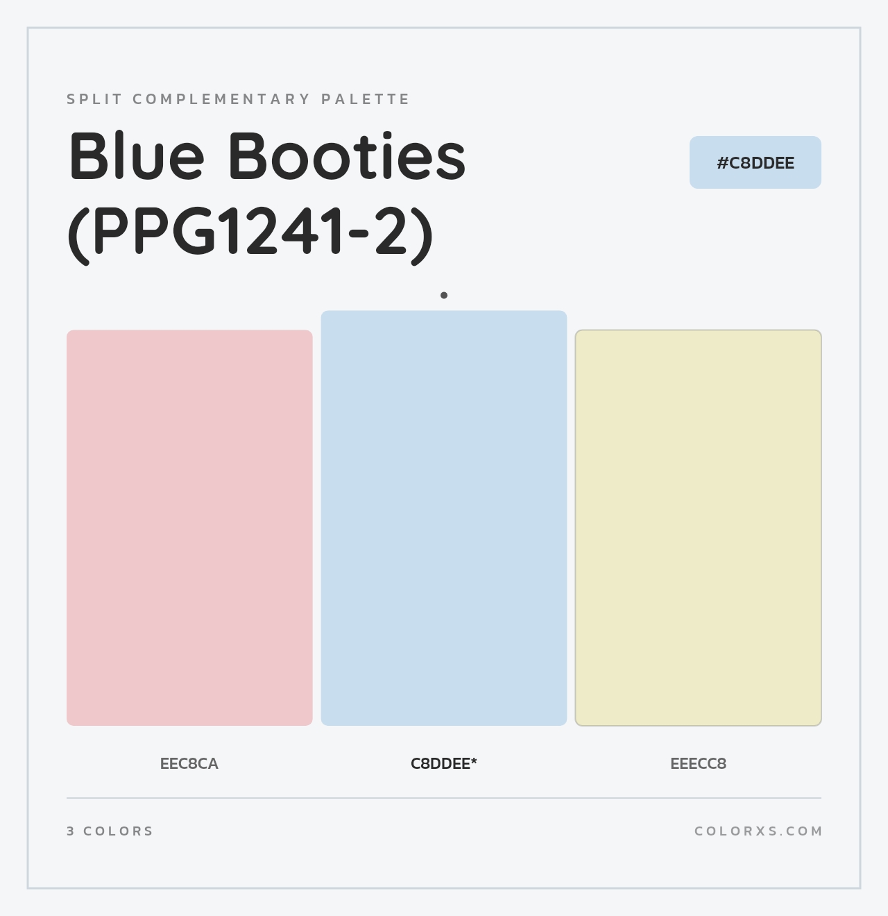 Blue Booties (PPG1241-2) - Split-Complementary Color Palette