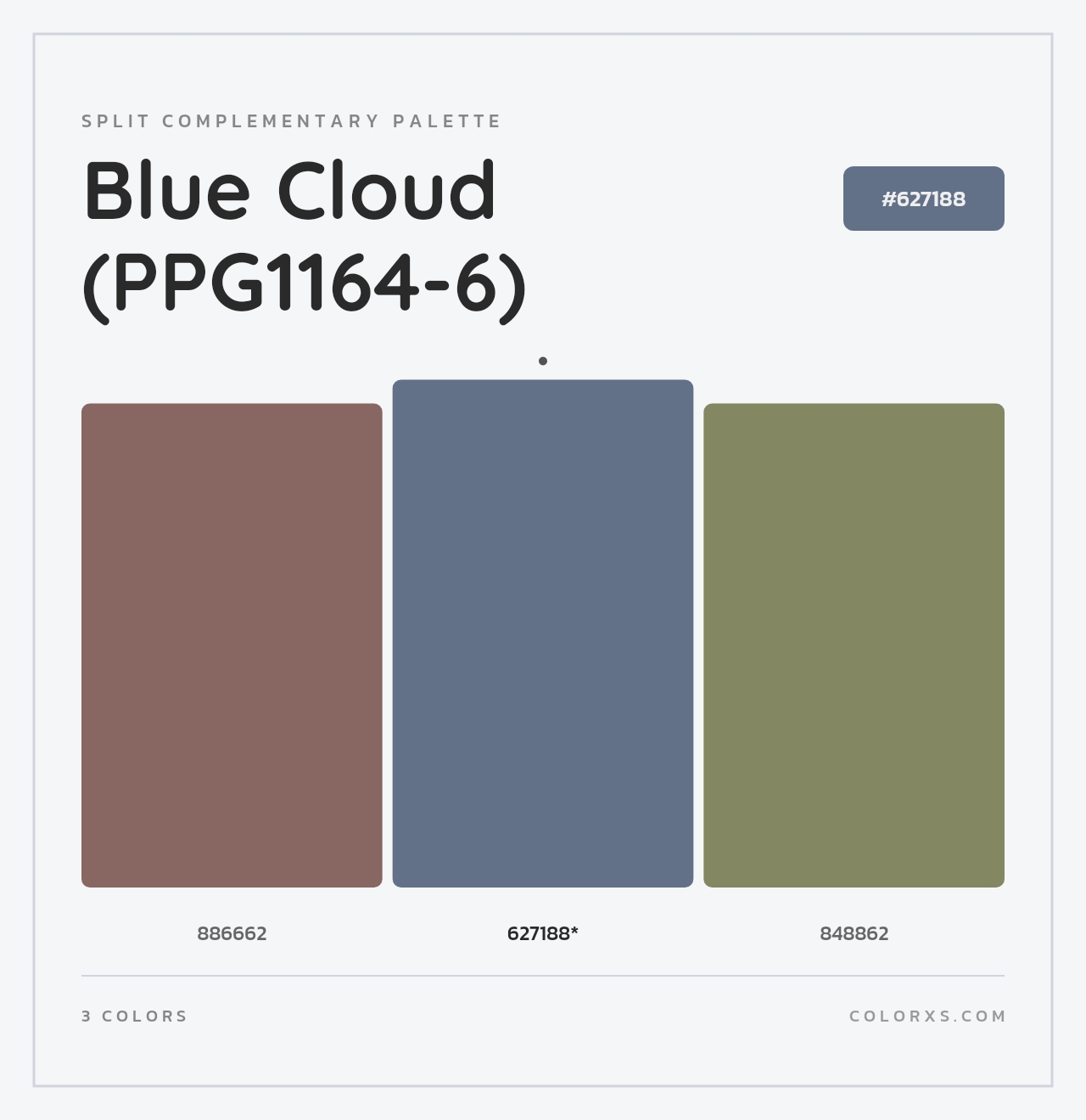 Blue Cloud (PPG1164-6) - Split-Complementary Color Palette