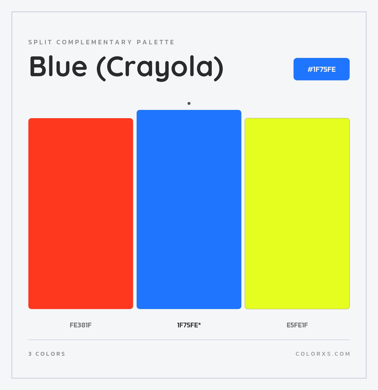 Blue (Crayola) - Split-Complementary Color Palette