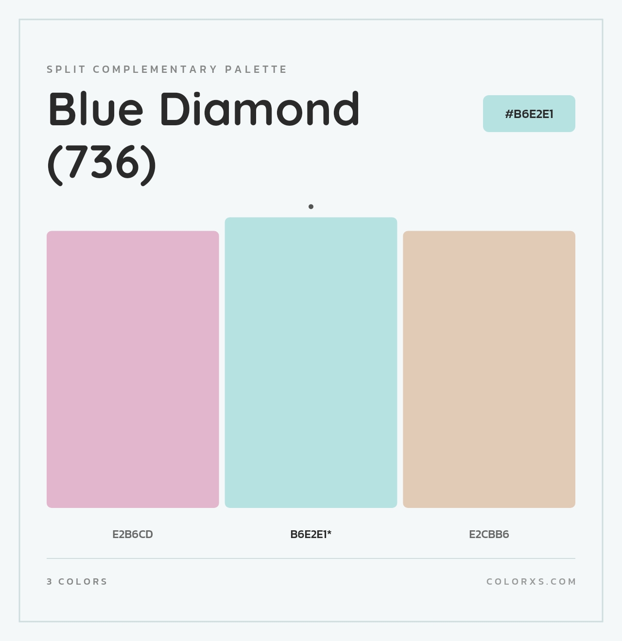 Blue Diamond (736) - Split-Complementary Color Palette