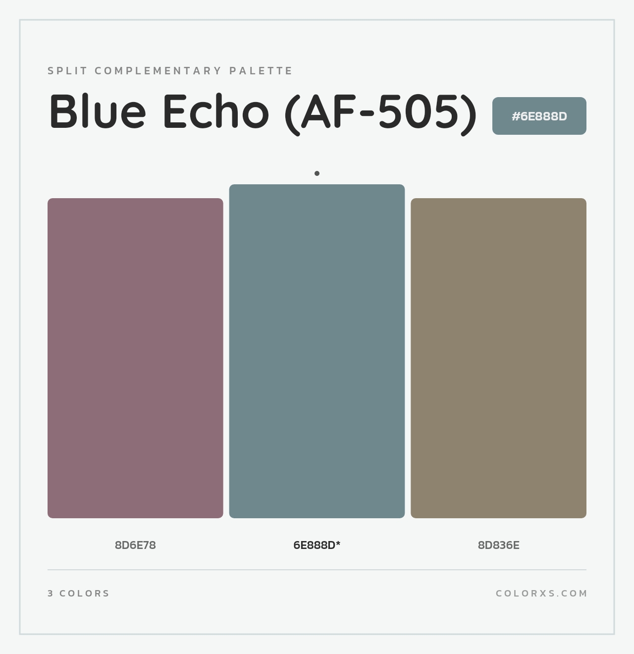 Blue Echo (AF-505) - Split-Complementary Color Palette
