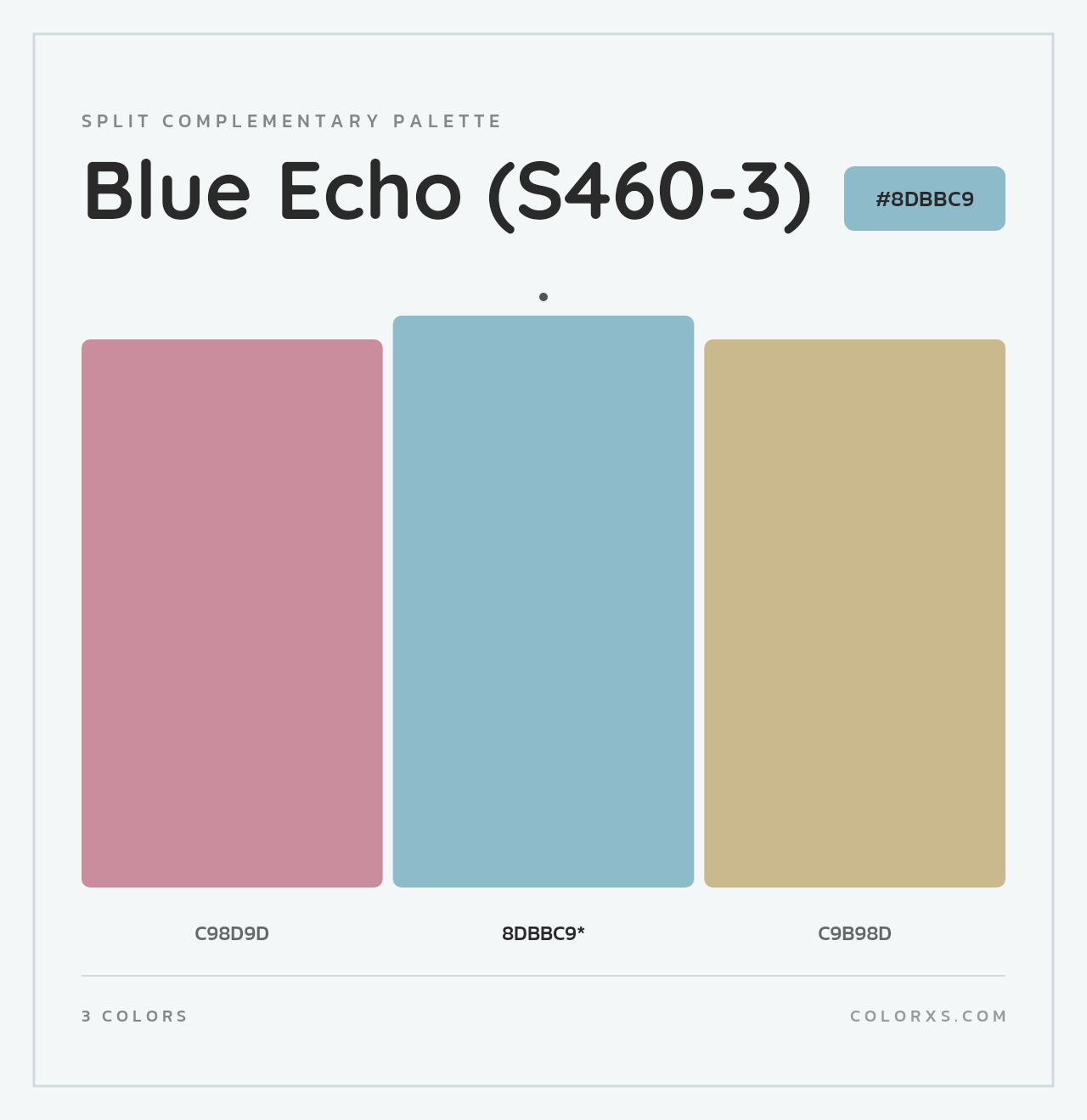 Blue Echo (S460-3) - Split-Complementary Color Palette