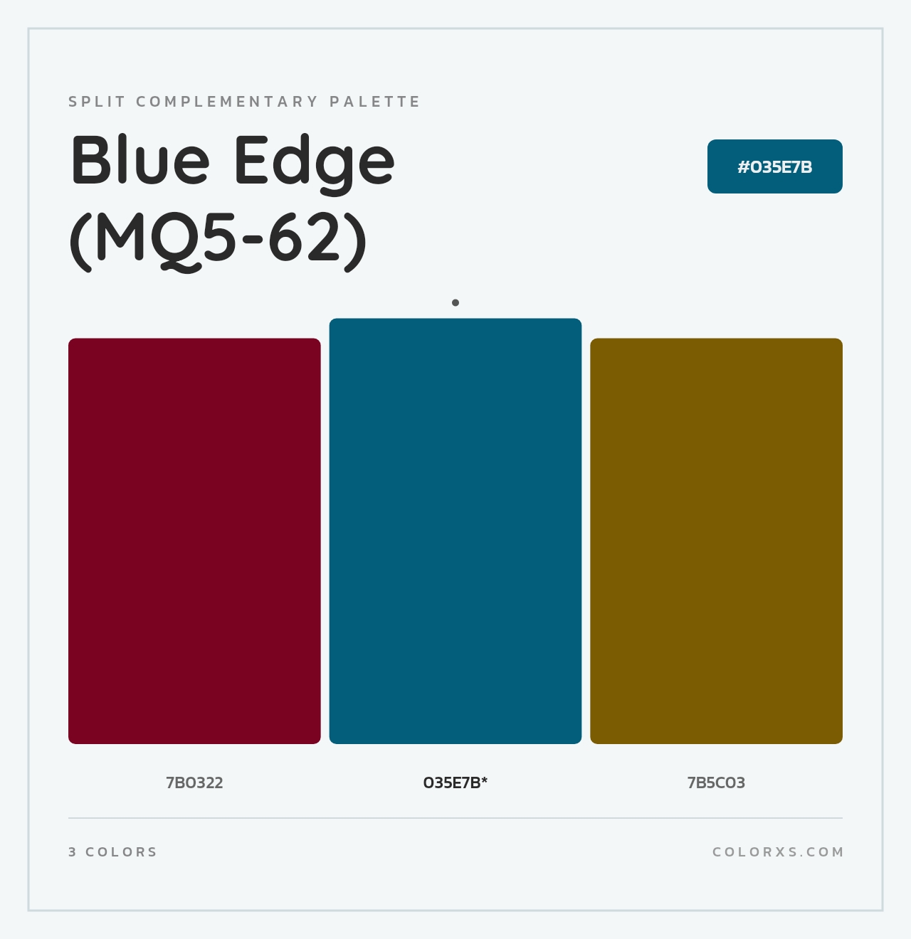 Blue Edge (MQ5-62) - Split-Complementary Color Palette