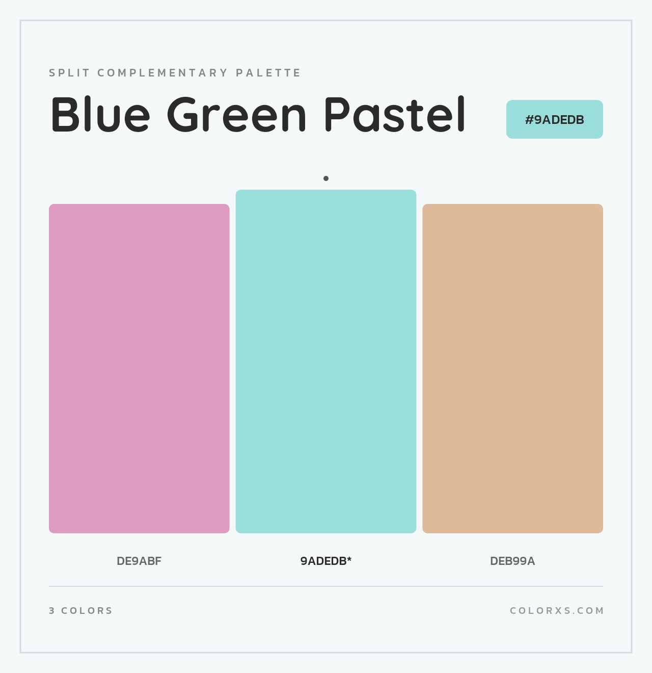Blue Green Pastel - Split-Complementary Color Palette
