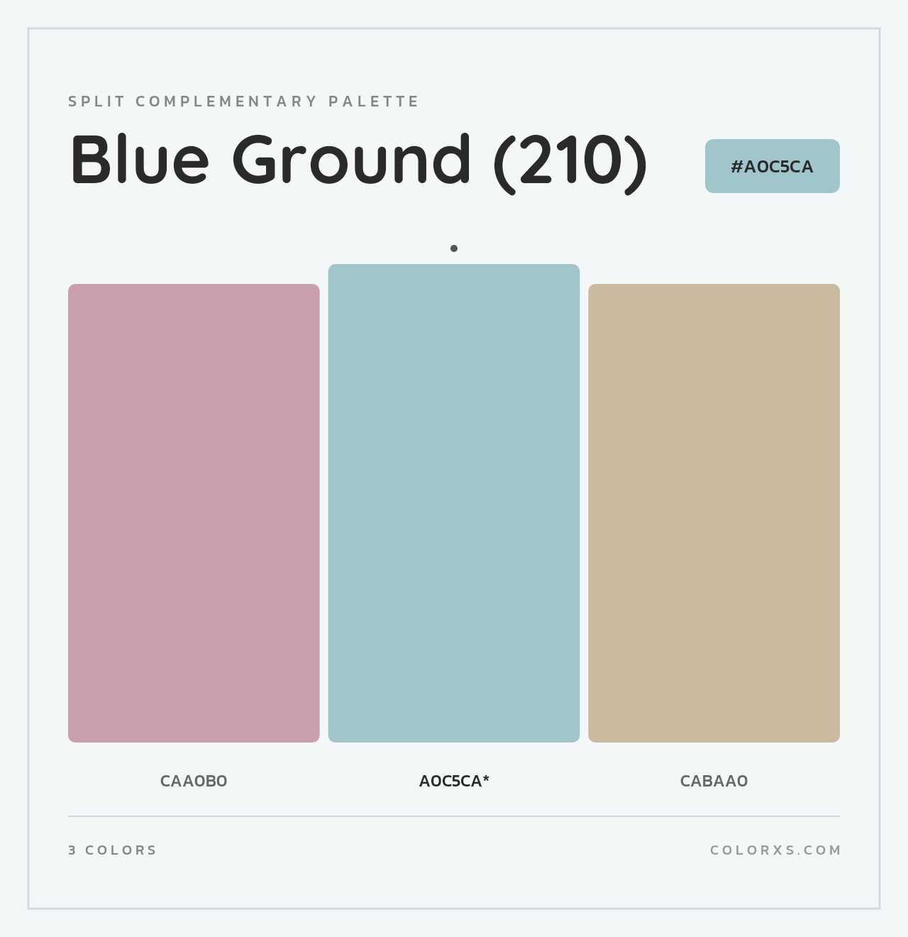 Blue Ground (210) - Split-Complementary Color Palette