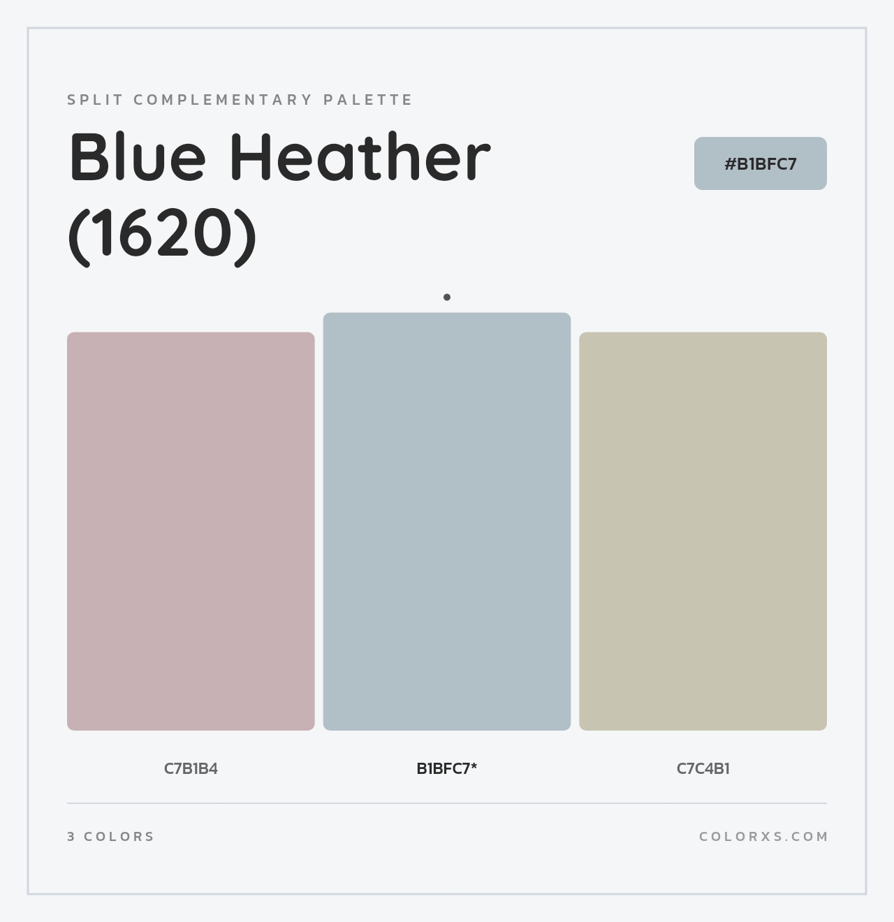 Blue Heather (1620) - Split-Complementary Color Palette