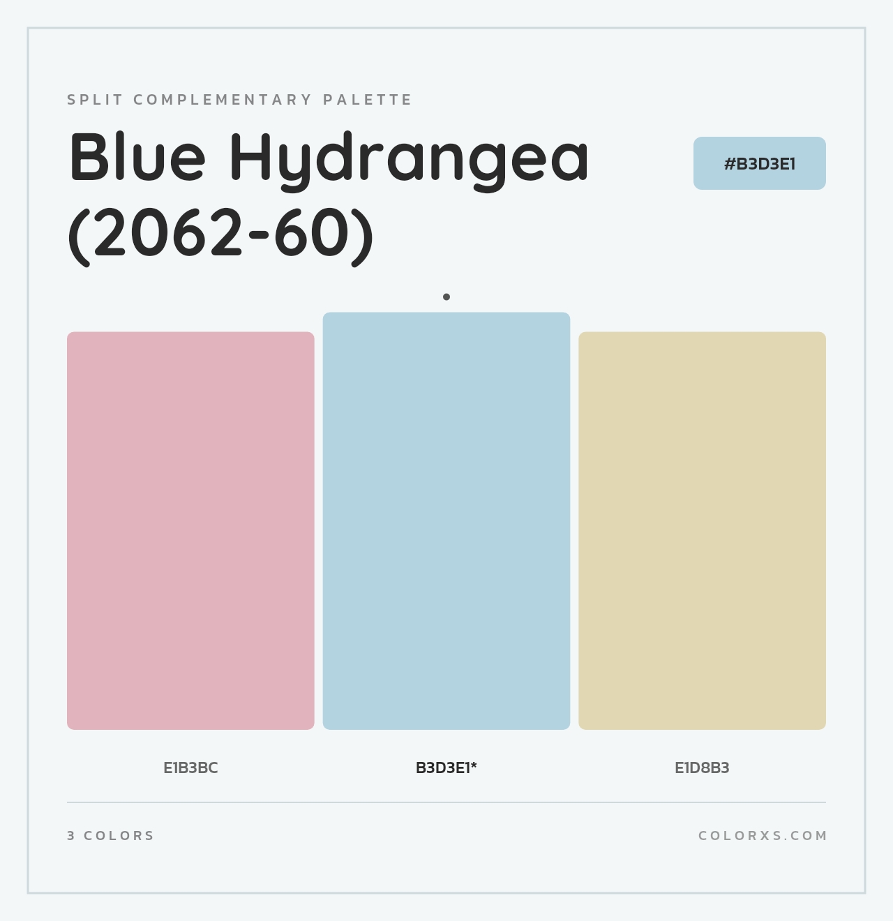Blue Hydrangea (2062-60) - Split-Complementary Color Palette