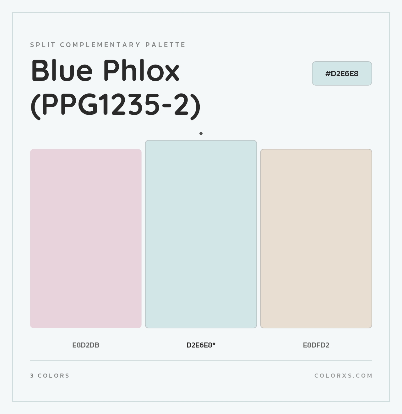 Blue Phlox (PPG1235-2) - Split-Complementary Color Palette