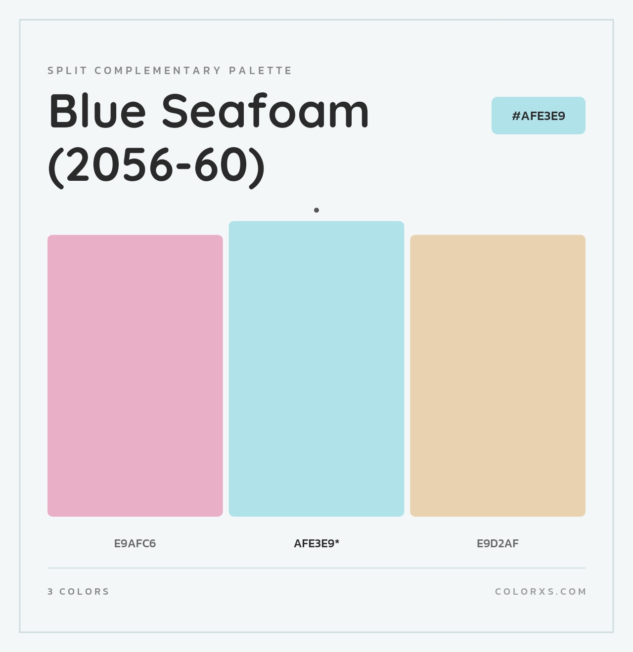 Blue Seafoam (2056-60) - Split-Complementary Color Palette