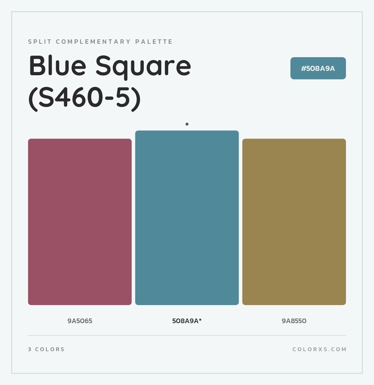 Blue Square (S460-5) - Split-Complementary Color Palette