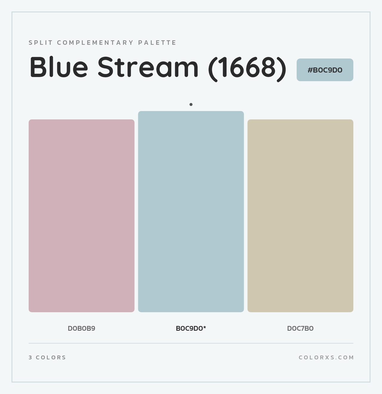 Blue Stream (1668) - Split-Complementary Color Palette