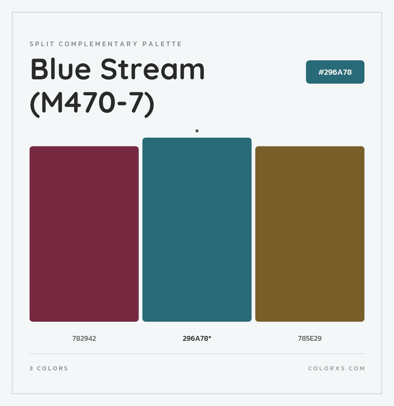 Blue Stream (M470-7) - Split-Complementary Color Palette