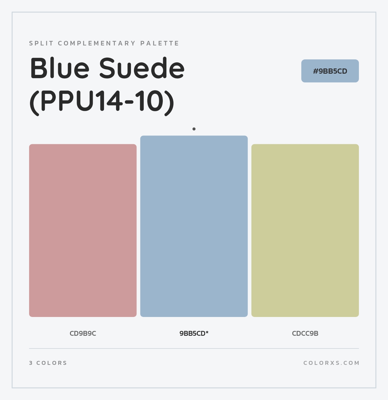 Blue Suede (PPU14-10) - Split-Complementary Color Palette