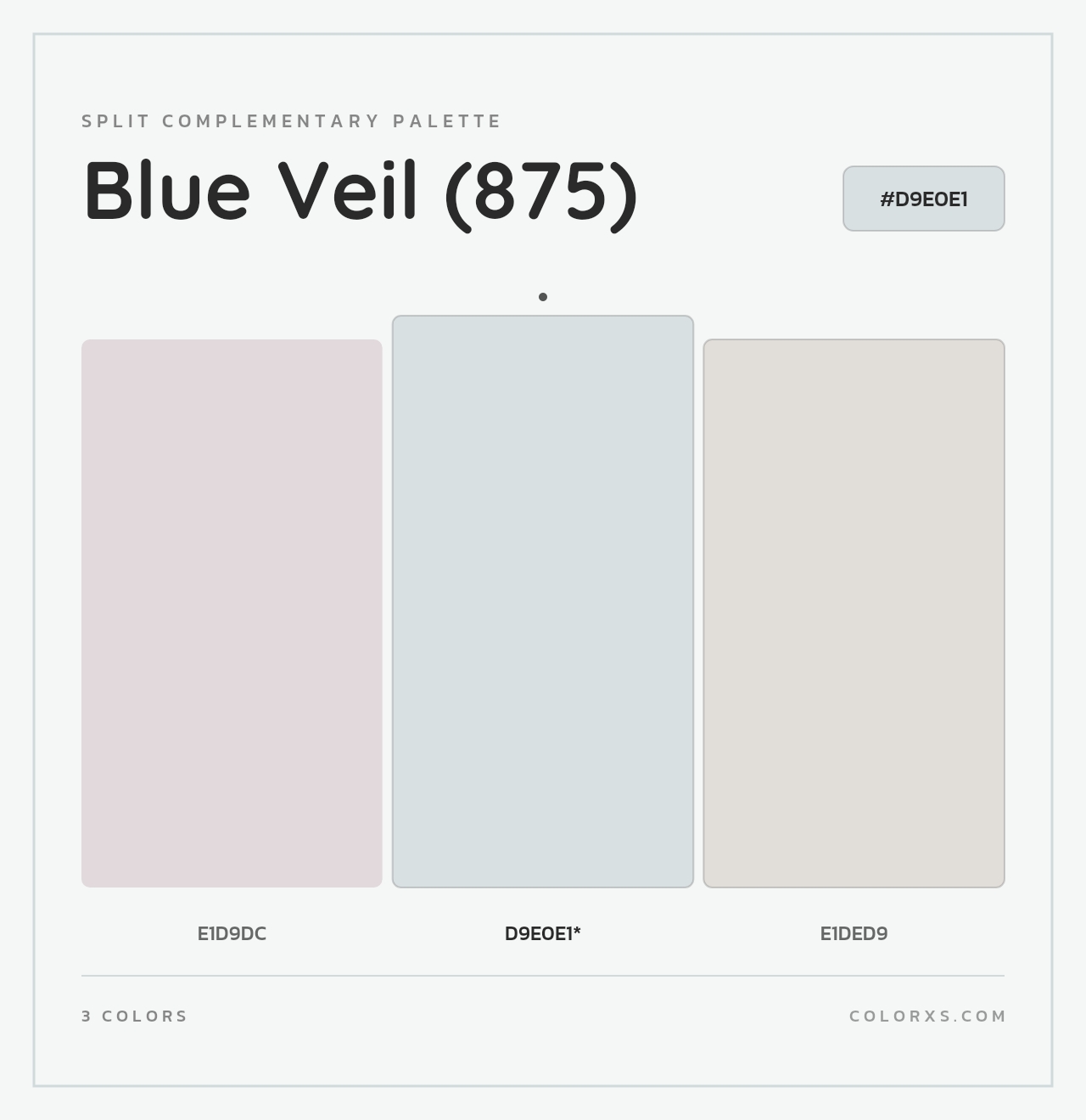 Blue Veil (875) - Split-Complementary Color Palette