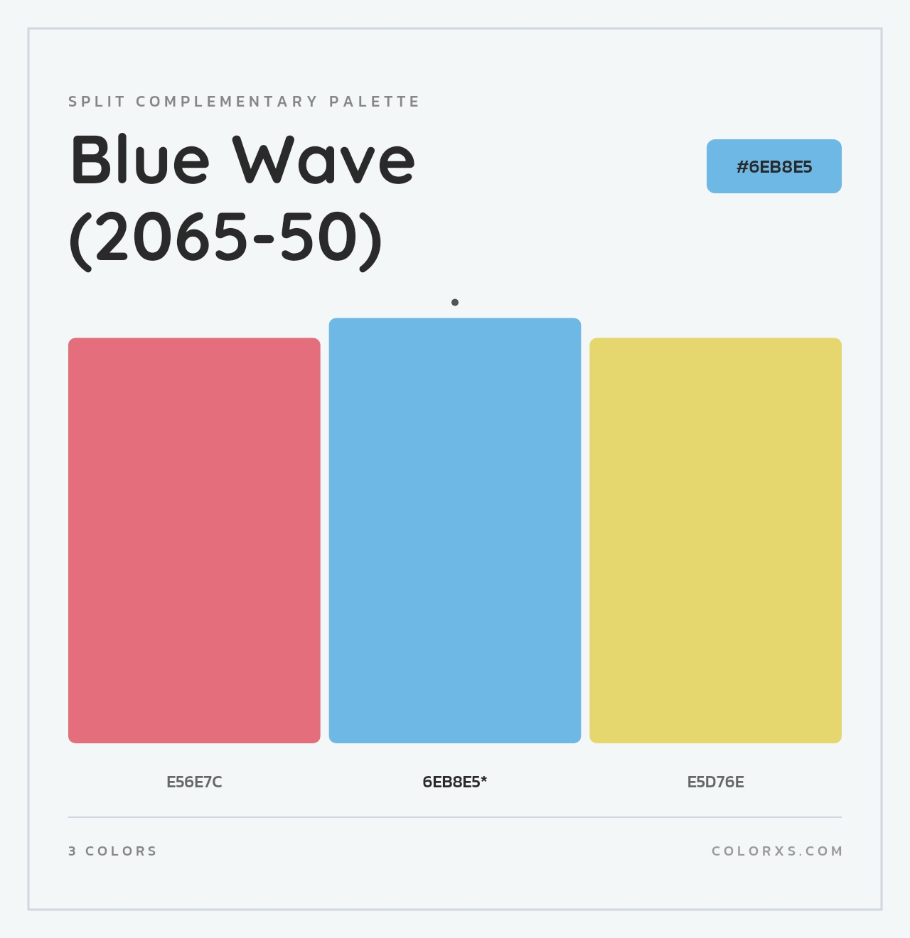 Blue Wave (2065-50) - Split-Complementary Color Palette