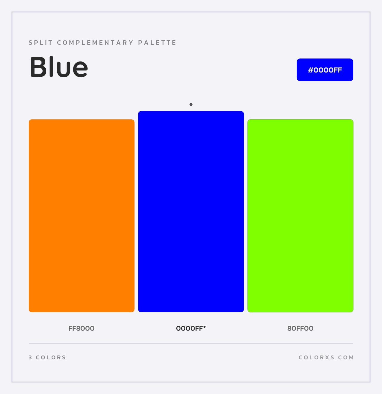 Blue - Split-Complementary Color Palette